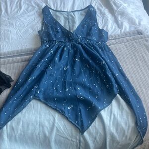 Navy Sleeveless High-Low Dress